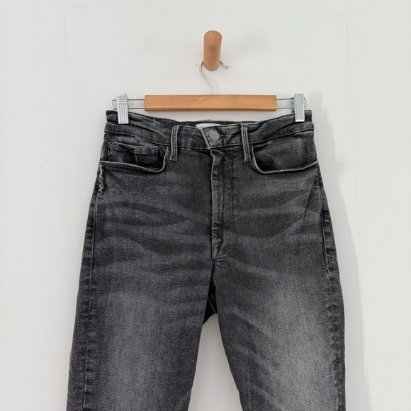 Frame faded black Le Beau straight leg ankle jeans - size 2 - Picture 3 of 9